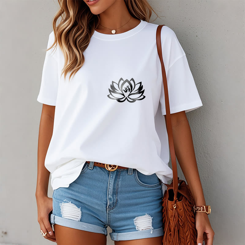 Buddha Stones Lotus Blume OM Symbol Design T T-shirt - image 10