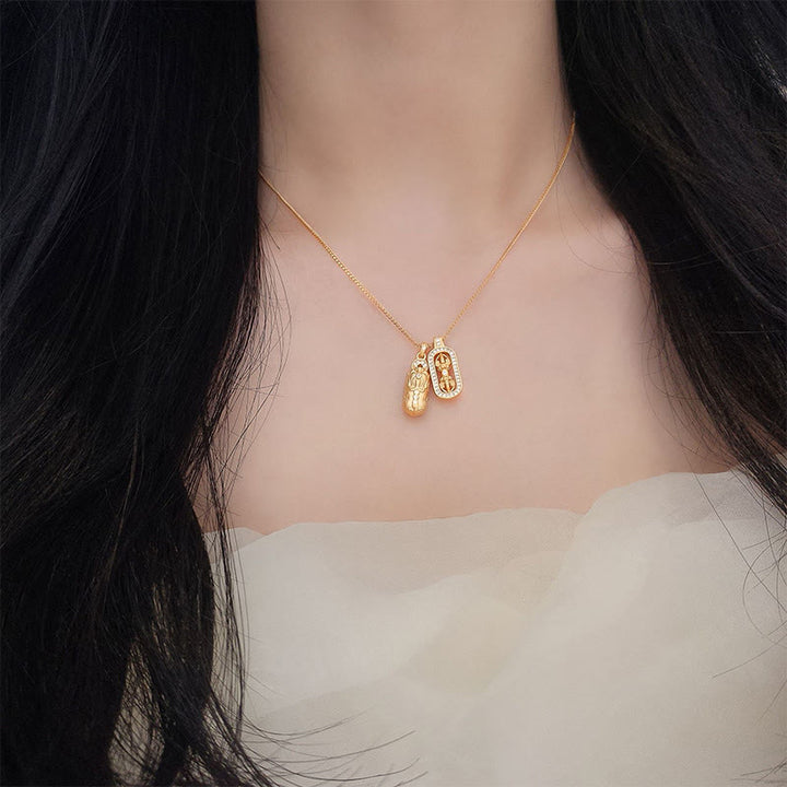 Buddha Stones 925 Sterling Silber Mini PiXiu Dorje Vajra Reichtum Halskette Anhänger - image 2