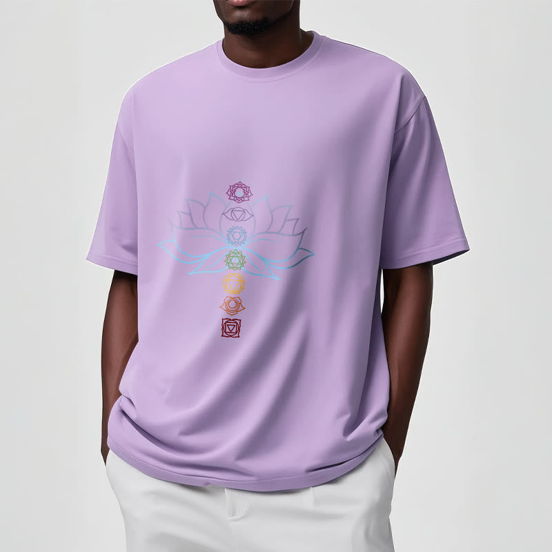 Buddha Stones Pastellfarben Lotus Blume Chakra Symbole Meditation Baumwolle T-Shirt - image 18