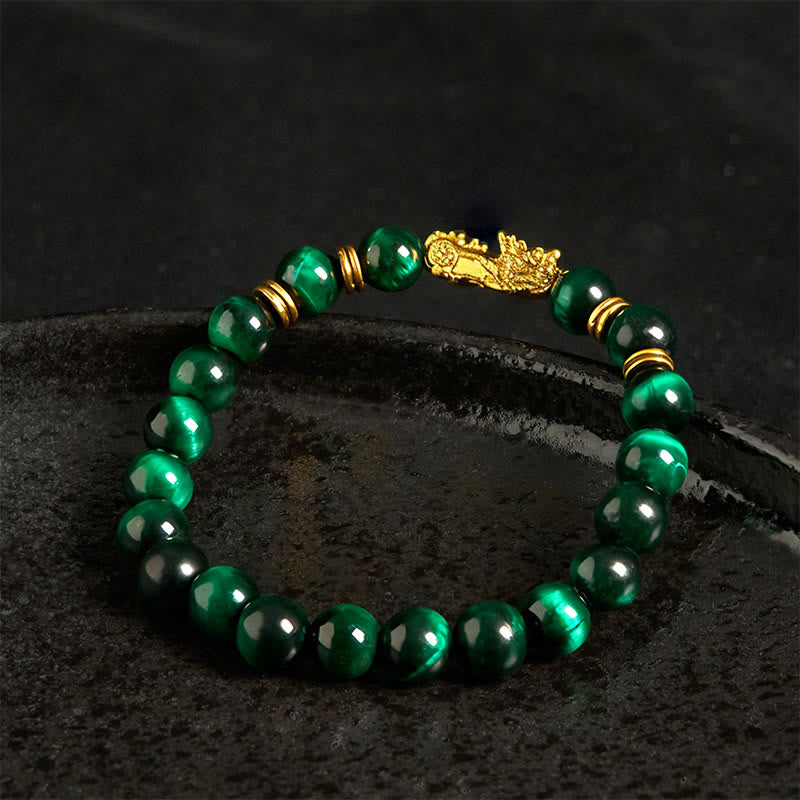 Buddha Stones, verschiedene Farben, Tigerauge-Perlen, Abstandsperlen, Pixiu-Armband für Reichtum und Mut - image 2