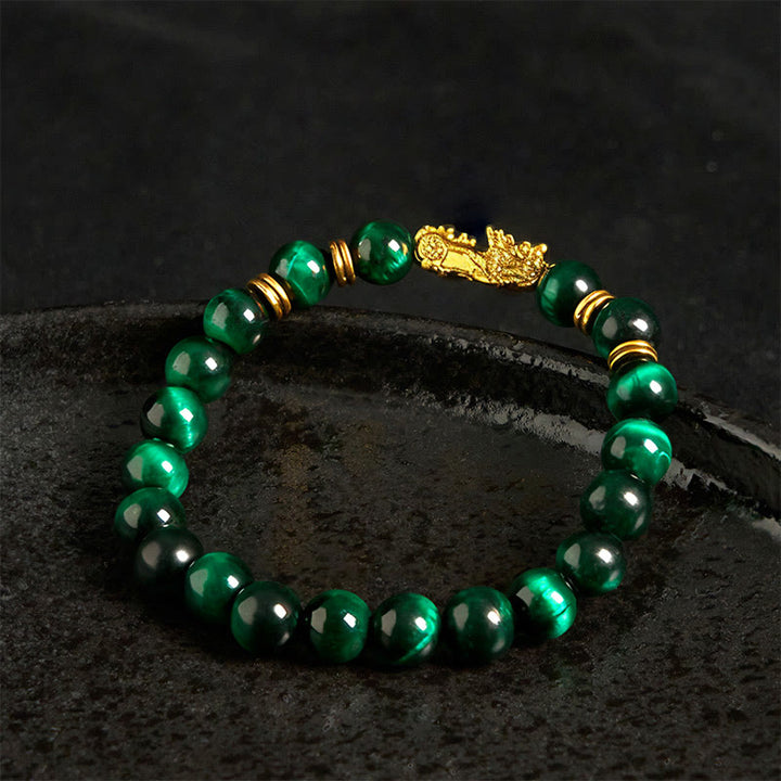 Buddha Stones, verschiedene Farben, Tigerauge-Perlen, Abstandsperlen, Pixiu-Armband für Reichtum und Mut - image 2
