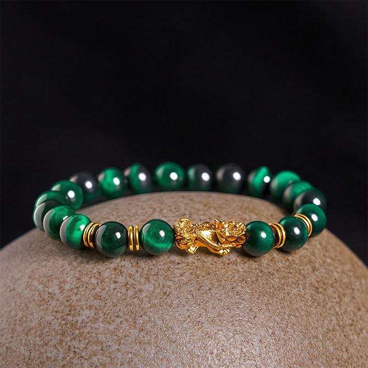 Buddha Stones, verschiedene Farben, Tigerauge-Perlen, Abstandsperlen, Pixiu-Armband für Reichtum und Mut - image 3