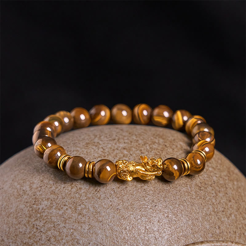 Buddha Stones, verschiedene Farben, Tigerauge-Perlen, Abstandsperlen, Pixiu-Armband für Reichtum und Mut - image 17