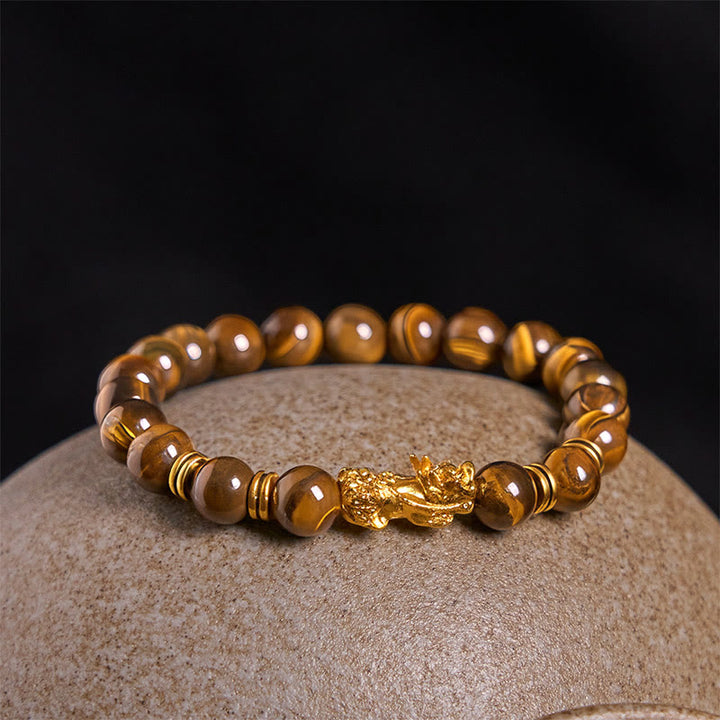 Buddha Stones, verschiedene Farben, Tigerauge-Perlen, Abstandsperlen, Pixiu-Armband für Reichtum und Mut - image 17