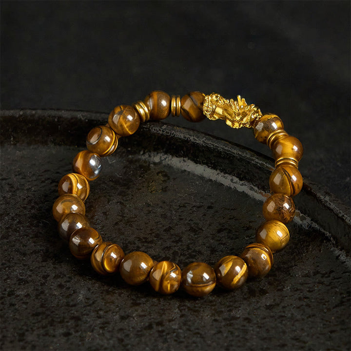 Buddha Stones, verschiedene Farben, Tigerauge-Perlen, Abstandsperlen, Pixiu-Armband für Reichtum und Mut - image 17
