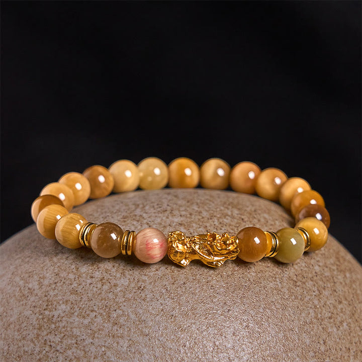 Buddha Stones, verschiedene Farben, Tigerauge-Perlen, Abstandsperlen, Pixiu-Armband für Reichtum und Mut - image 13