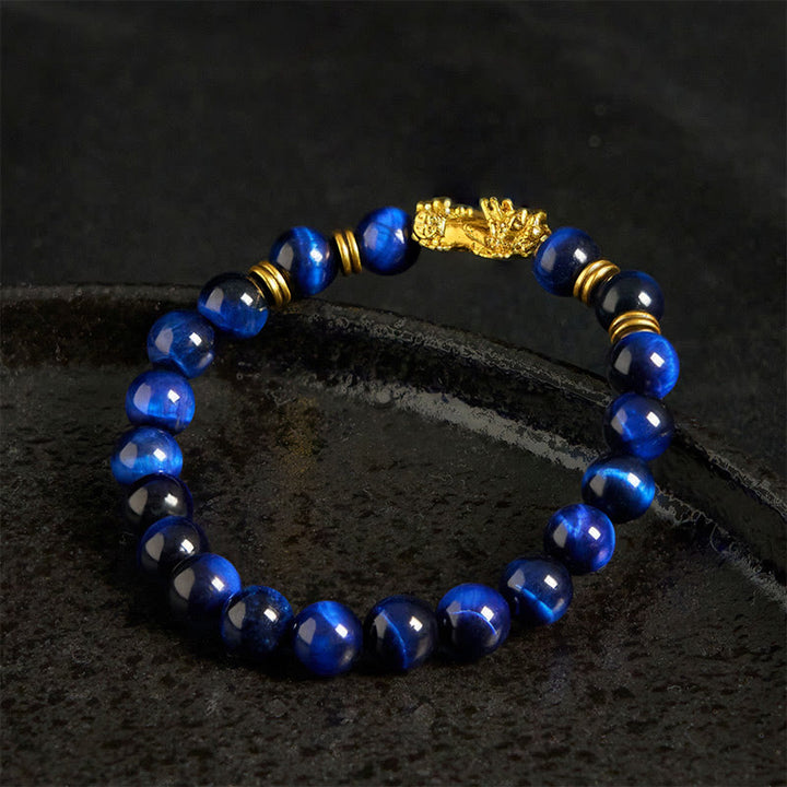 Buddha Stones, verschiedene Farben, Tigerauge-Perlen, Abstandsperlen, Pixiu-Armband für Reichtum und Mut - image 12