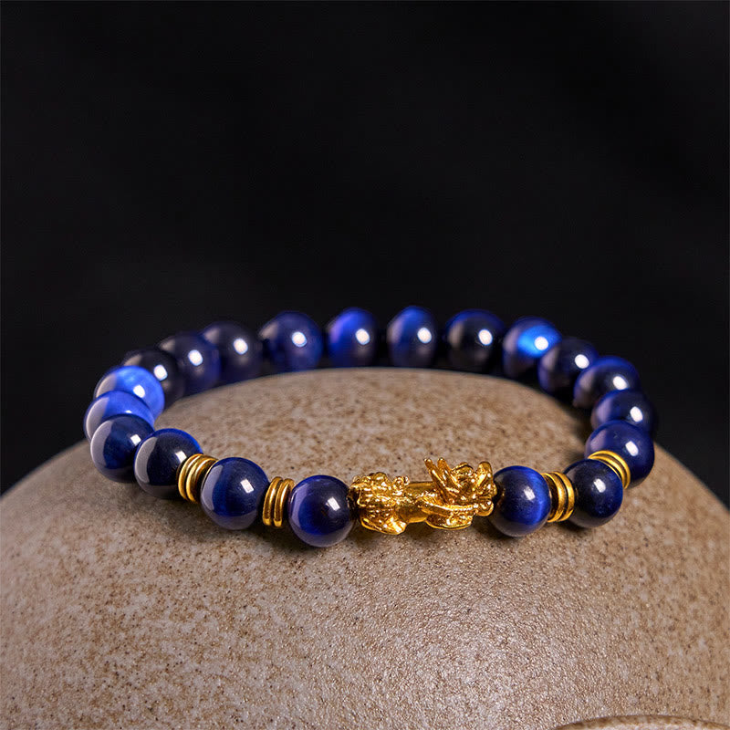 Buddha Stones, verschiedene Farben, Tigerauge-Perlen, Abstandsperlen, Pixiu-Armband für Reichtum und Mut - image 2