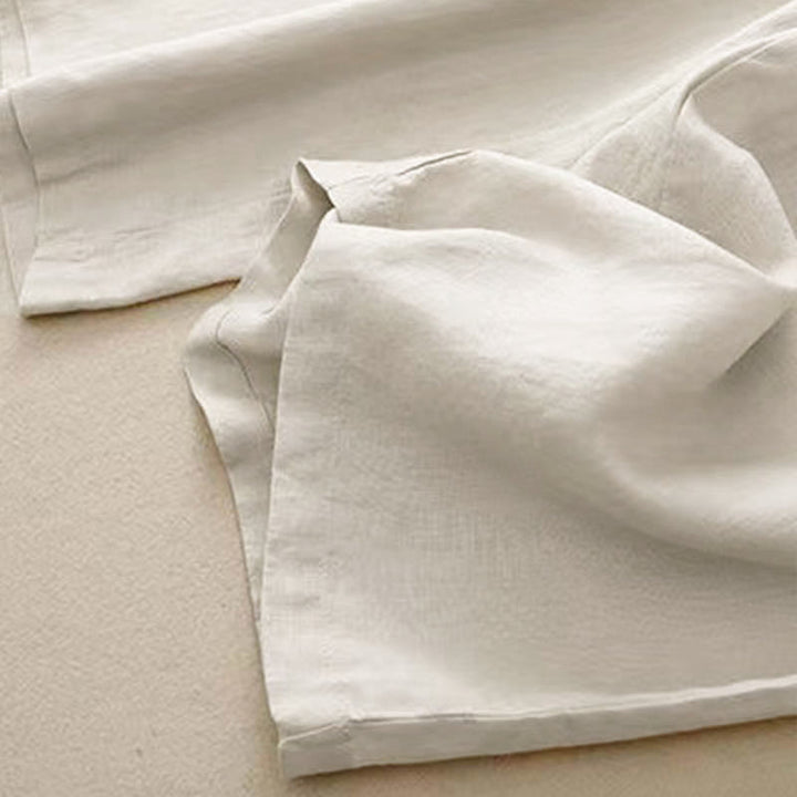 Buddha Stones Freizeithose, einfarbig, mit einem Knopf, weitem Bein und Taschen - image 13