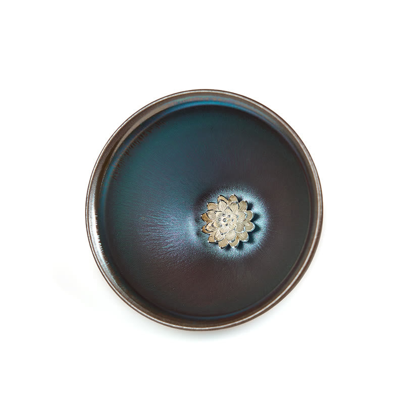 Buddha Stones, handgefertigte chinesische Jianzhan-Lotusblume, blau-violette Keramik-Teetasse, Kung-Fu-Teetasse, 150 ml - image 8