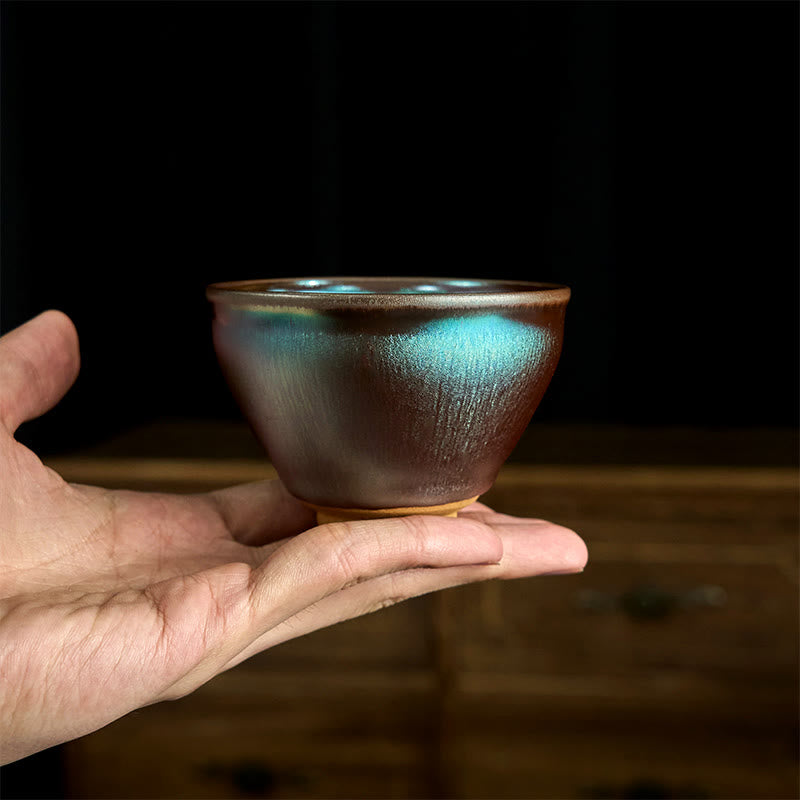 Buddha Stones, handgefertigte chinesische Jianzhan-Lotusblume, blau-violette Keramik-Teetasse, Kung-Fu-Teetasse, 150 ml - image 6