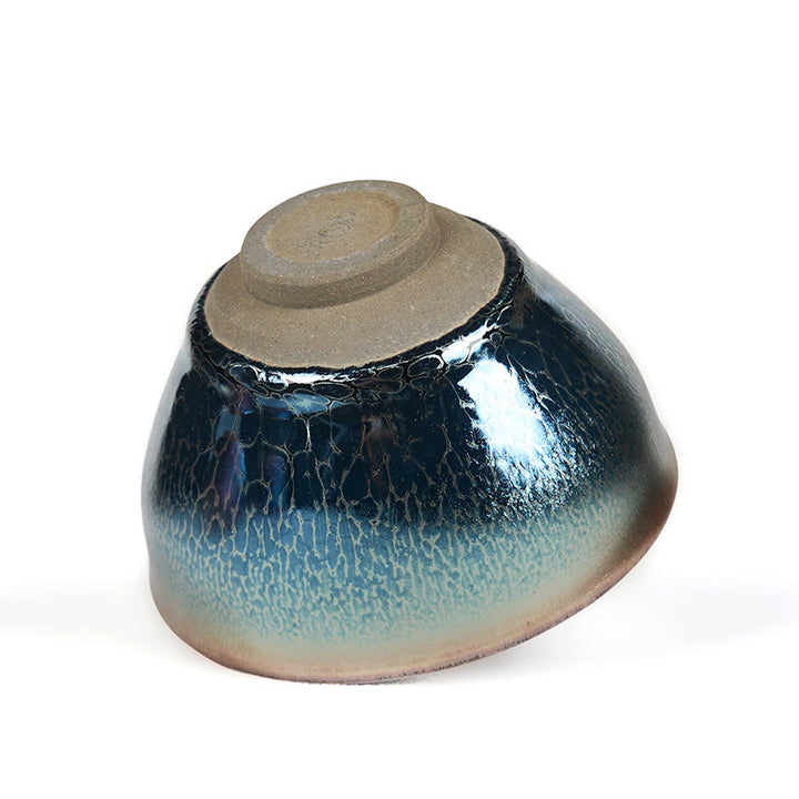Buddha Stones Handgemachte chinesische Jianzhan Lotus Blaue Keramik-Teetasse Kung Fu Teetasse 150ml - image 10