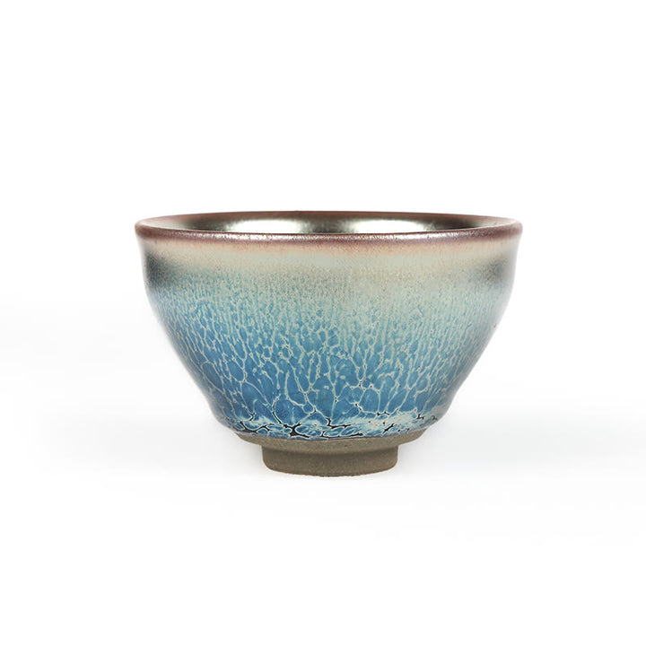 Buddha Stones Handgemachte chinesische Jianzhan Lotus Blaue Keramik-Teetasse Kung Fu Teetasse 150ml - image 9