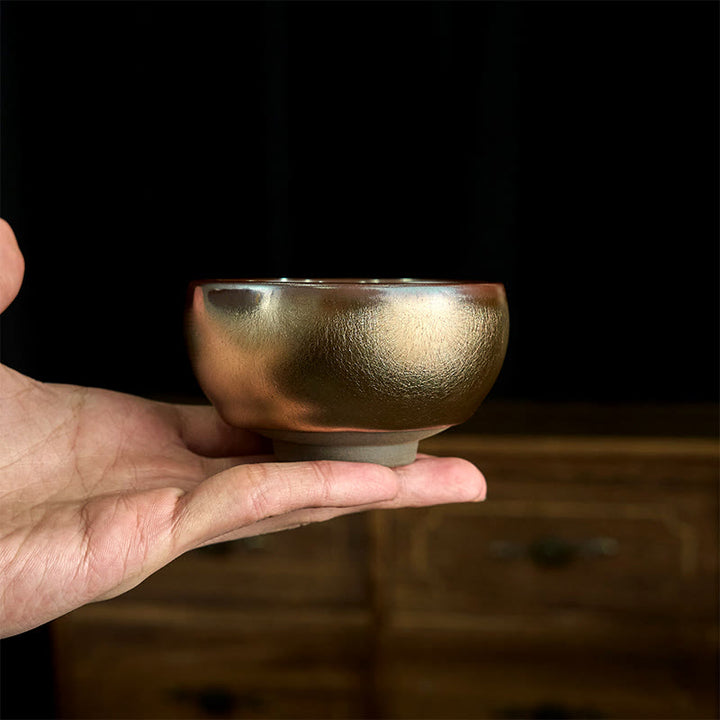 Buddha Stones, handgefertigt, chinesische Jianzhan-Teetasse mit Koi-Fisch und Lotusblatt, Keramik, Kung-Fu-Teetasse, 150 ml - image 4