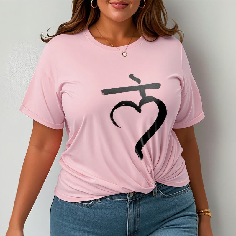 Buddha Stones Lässiges Lam Mantra Sanskrit Baumwoll-T-Shirt - image 14