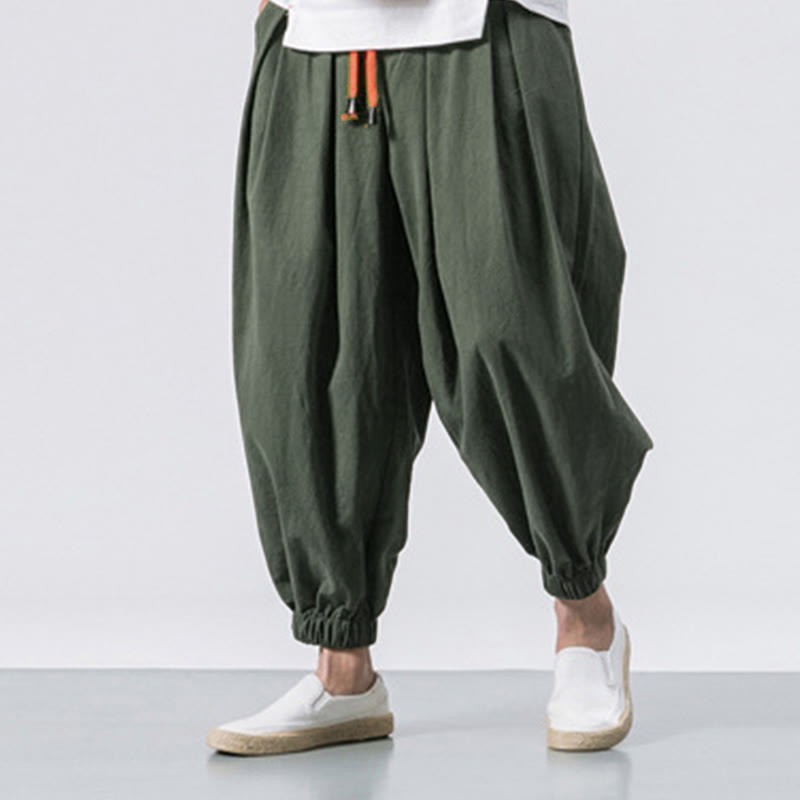Buddha Stones Casual Sports Herren Einfarbige Baumwollhose mit Kordelzug und Taschen - image 18