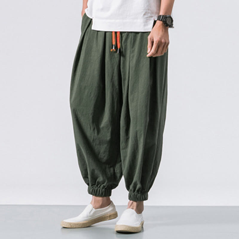 Buddha Stones Casual Sports Herren Einfarbige Baumwollhose mit Kordelzug und Taschen - image 19