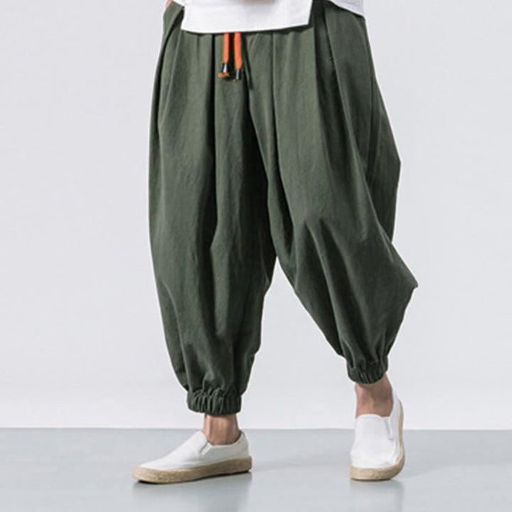 Buddha Stones Casual Sports Herren Einfarbige Baumwollhose mit Kordelzug und Taschen - image 17