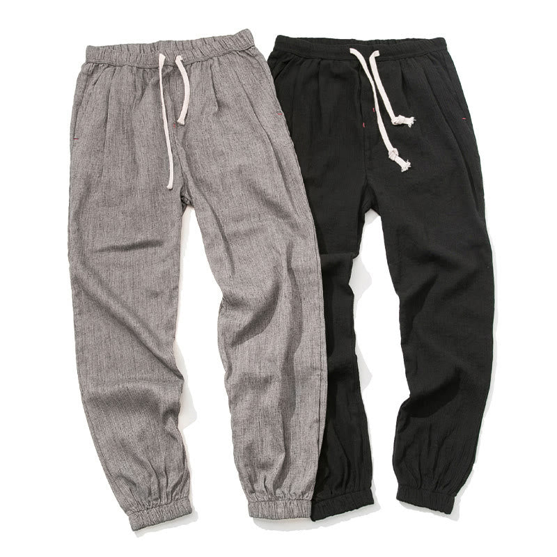 Buddha Stones Schlichte Herrenhose mit Kordelzug und Taschen - image 18