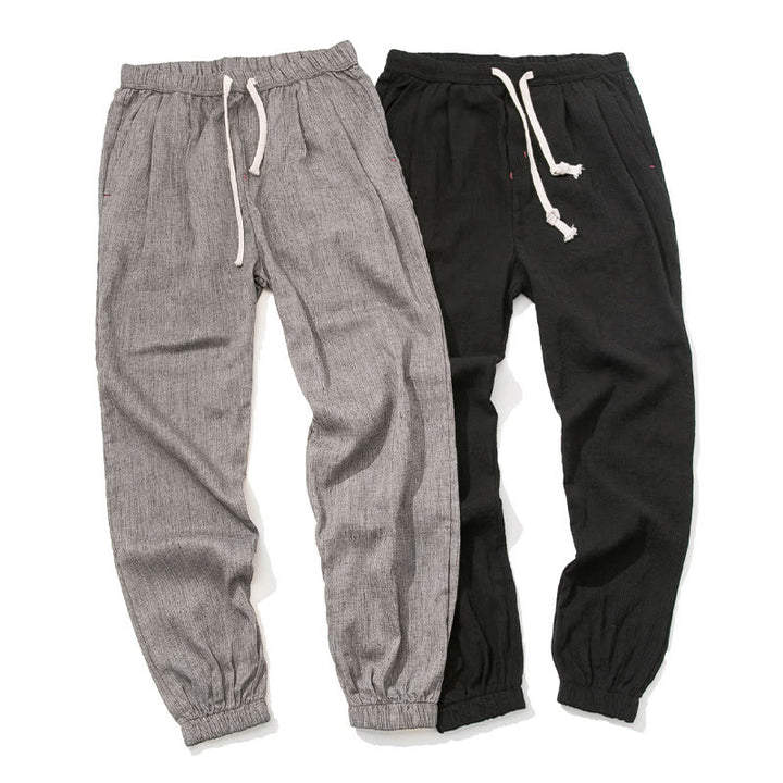 Buddha Stones Schlichte Herrenhose mit Kordelzug und Taschen - image 18