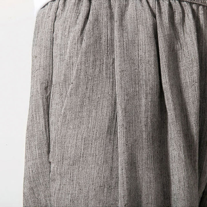 Buddha Stones Schlichte Herrenhose mit Kordelzug und Taschen - image 11