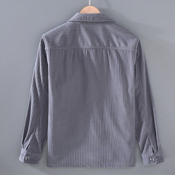 Buddha Stones Fall Revers Design Langarm Knopf Herrenjacke mit Taschen - image 1