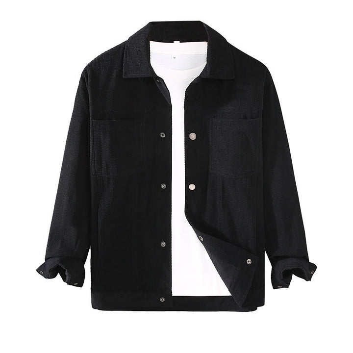 Buddha Stones Commute Revers Design Knöpfe Herren Langarmjacke mit Taschen - image 8