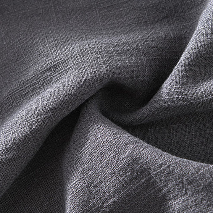 Buddha Stones Commute – Schlichtes, einfaches Knopfdesign – Langärmlige Ramie-Leinenjacke für Herren mit Taschen - image 15