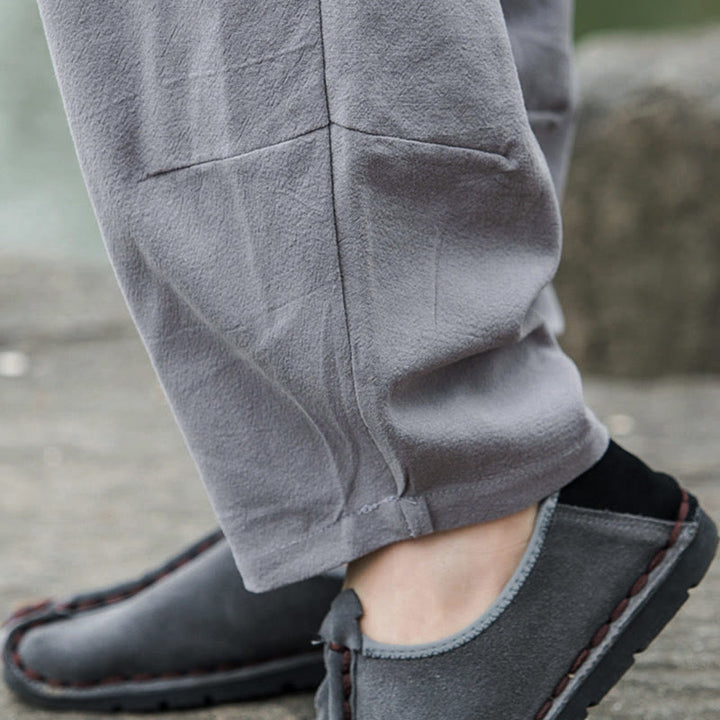 Buddha Stones Schlichte, lässige Herren-Bloomer-Hose mit Taschen - image 18