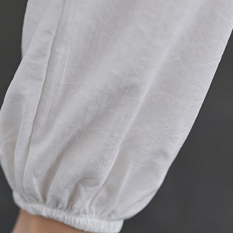 Buddha Stones 2-teiliges Tai-Chi-Shirt aus Baumwolle, Oberteil und Hose, Meditations-Zen-Kleidung für Damen - image 14
