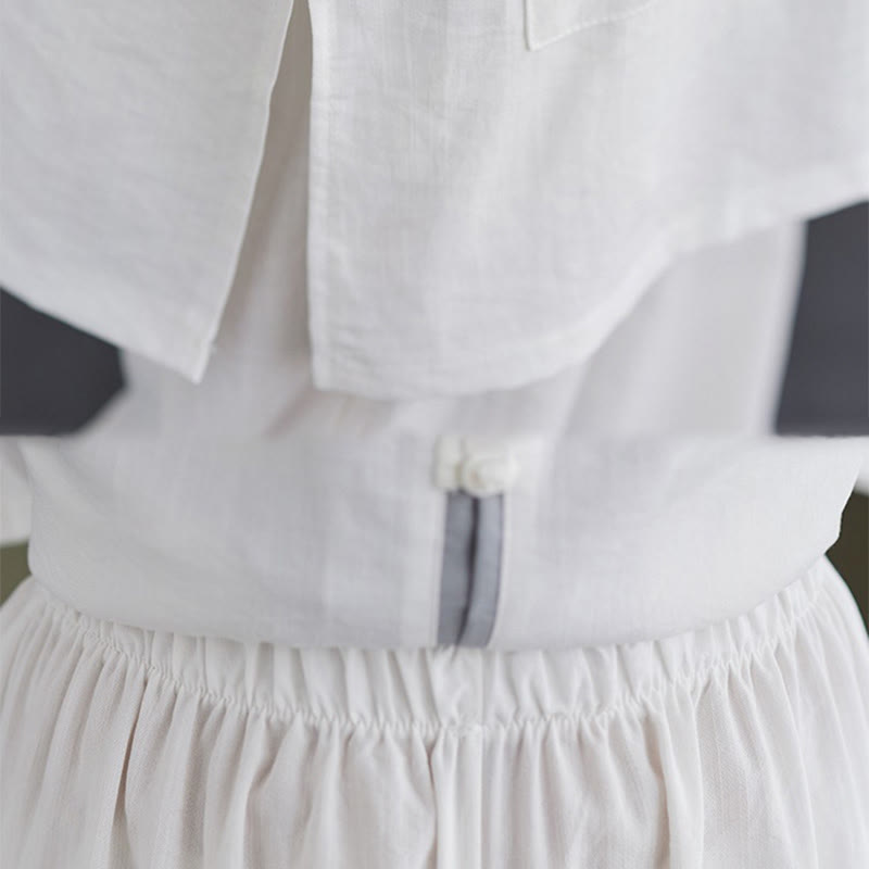 Buddha Stones 2-teiliges Tai-Chi-Shirt aus Baumwolle, Oberteil und Hose, Meditations-Zen-Kleidung für Damen - image 16