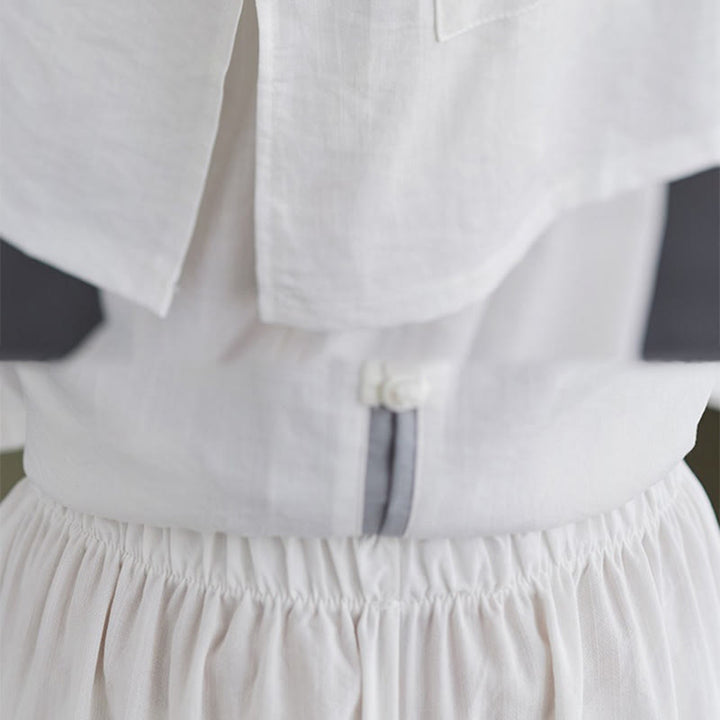 Buddha Stones 2-teiliges Tai-Chi-Shirt aus Baumwolle, Oberteil und Hose, Meditations-Zen-Kleidung für Damen - image 16