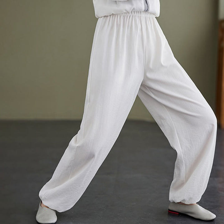 Buddha Stones 2-teiliges Tai-Chi-Shirt aus Baumwolle, Oberteil und Hose, Meditations-Zen-Kleidung für Damen - image 13