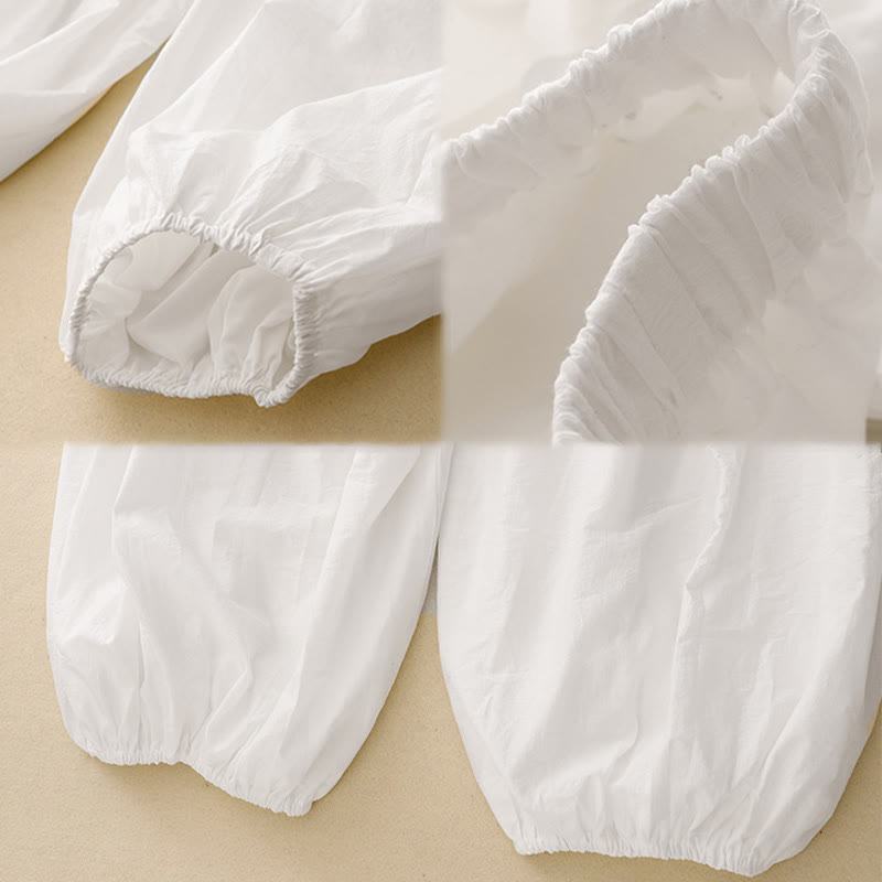 Buddha Stones Lässige, schlichte Haremshose für Damen mit Taschen - image 10