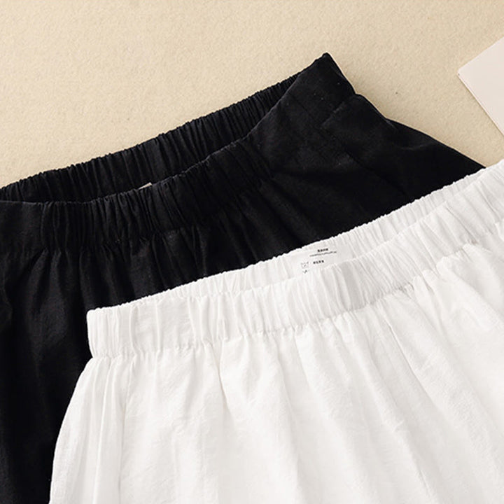 Buddha Stones Lässige, schlichte Haremshose für Damen mit Taschen - image 13