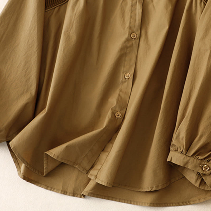 Buddha Stones Damen-Baumwollcordjacke mit Stehkragen - image 4