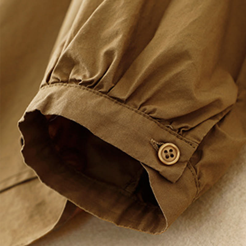 Buddha Stones Damen-Baumwollcordjacke mit Stehkragen - image 3