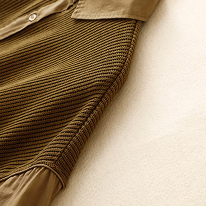 Buddha Stones Damen-Baumwollcordjacke mit Stehkragen - image 4