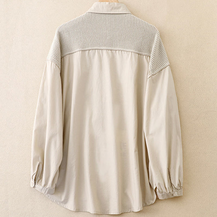 Buddha Stones Damen-Baumwollcordjacke mit Stehkragen - image 12