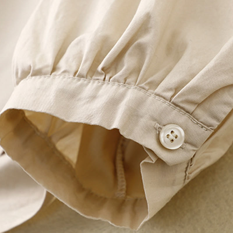 Buddha Stones Damen-Baumwollcordjacke mit Stehkragen - image 15