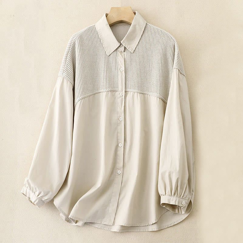 Buddha Stones Damen-Baumwollcordjacke mit Stehkragen - Beige - US14， UK/AU18，EU46 (2XL) - image 11
