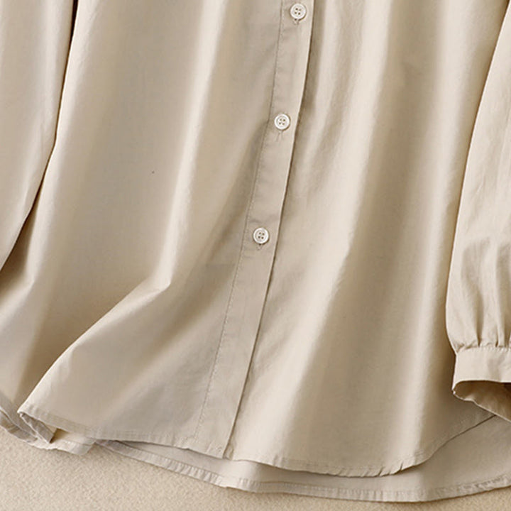 Buddha Stones Damen-Baumwollcordjacke mit Stehkragen - image 17