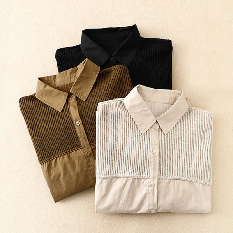 Buddha Stones Damen-Baumwollcordjacke mit Stehkragen - image 20