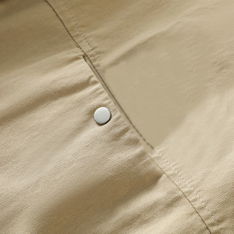 Buddha Stones Plain Button Design Stehkragen Damen Baumwolljacke - image 23