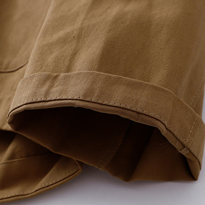 Buddha Stones Einfarbige Langarm-Baumwolljacke für Damen mit Taschen - image 4