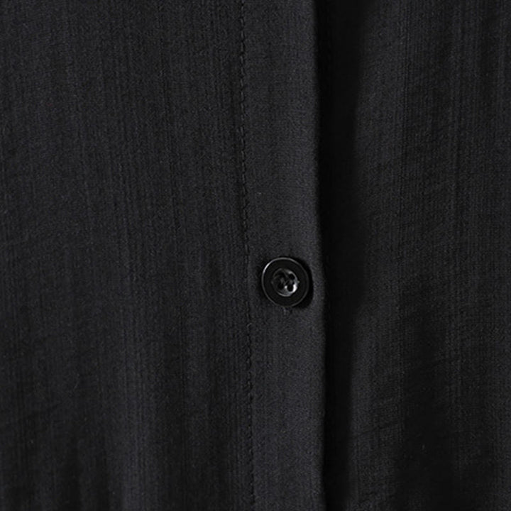 Buddha Stones Damen Baumwollmantel mit Taschen und schlichten Knöpfen - image 13