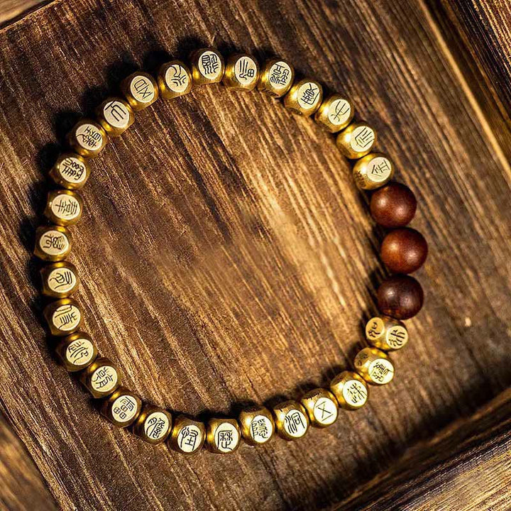 Buddha Stones Kupfer Messing Blitzschlag Jujube Holz Perlen Reichtum Armband - Kupfermessing (Handgelenkumfang: 18–24 cm) - image 6