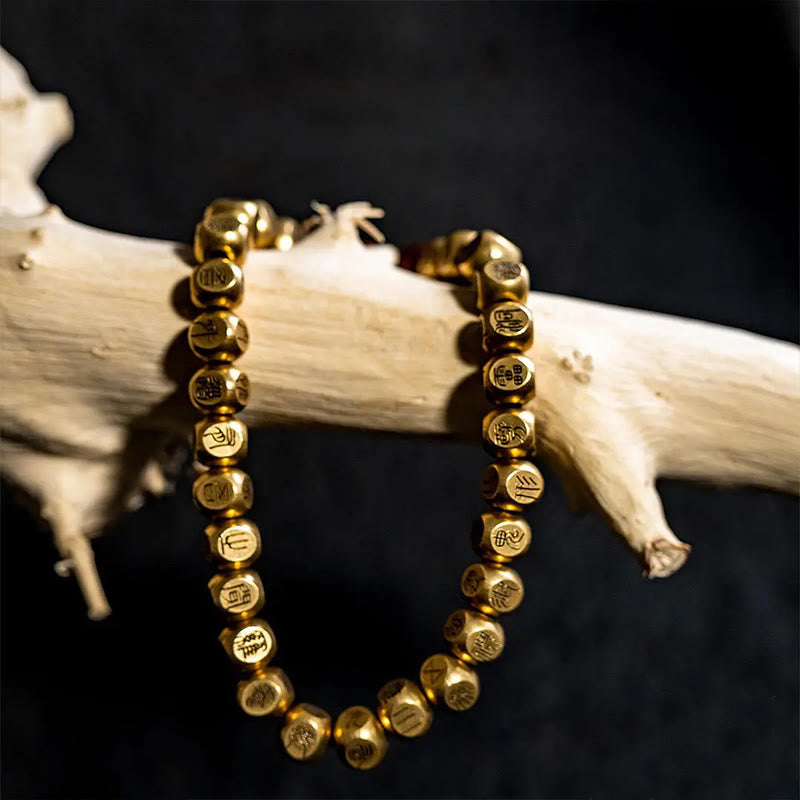 Buddha Stones Kupfer Messing Blitzschlag Jujube Holz Perlen Reichtum Armband - image 10