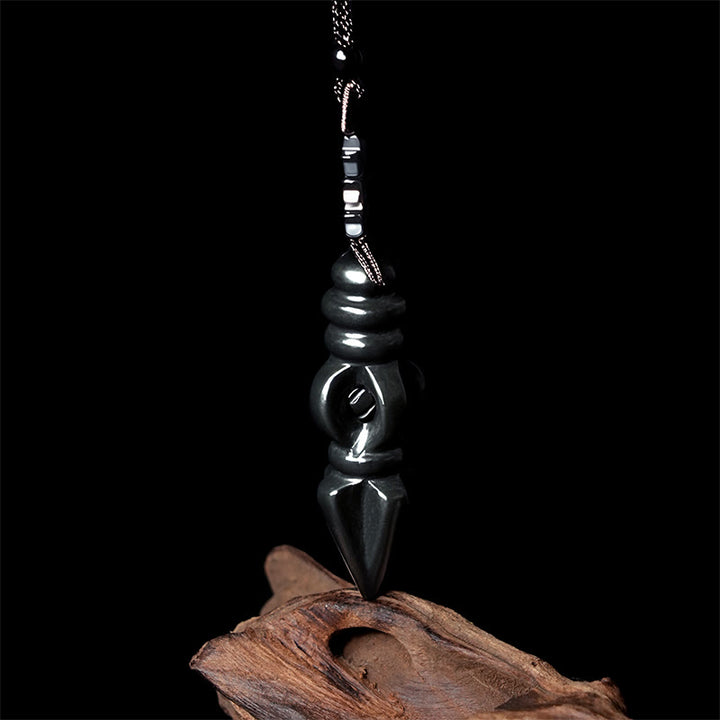 Buddha Stones ​​Tibetischen Hetian Cyan Jade Stößel Vajra Dorje Stern Harmonie Halskette Anhänger - image 3
