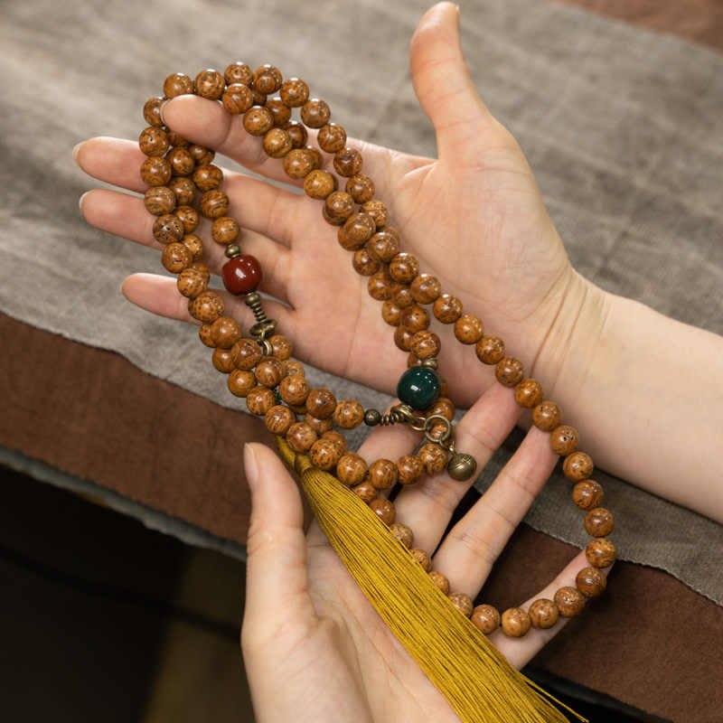 108 Mala Perlen Bodhi Seed Wisdom Peace Quastenarmband - image 3